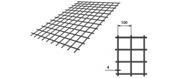 Сетка сварная (дорожная) 100х100х4мм 1,5х2м купить с доставкой в Серебряных Прудах