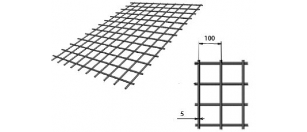 Сетка сварная (дорожная) 100х100х5мм 1,5х2м купить с доставкой в Серебряных Прудах