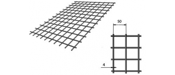 Сетка сварная (дорожная) 50х50х4мм 1х2м купить с доставкой в Серебряных Прудах